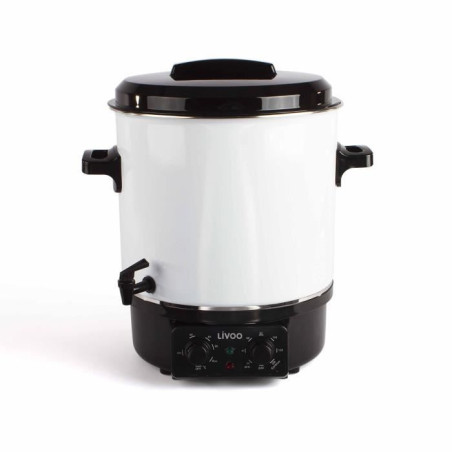 Stérilisateur a bocaux électrique - LIVOO - DOM334 - 1800W - 27L - Ø35 cm - Thermostat réglable et minuterie - Cuve acier é