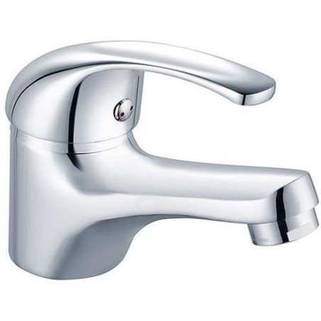 Mitigeur lavabo - EDOUARD ROUSSEAU - Cardiff - Cartouche céramique Ø 40 mm - Aérateur réducteur de débit - Bec fixe - Chrom