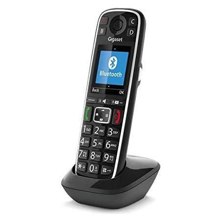 Téléphone sans fil Gigaset E720HX - Noir - 200 entrées - SMS - compatible Bluetooth 4.2 HSP et HFP