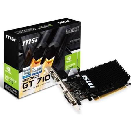 Carte graphique - MSI - GT 710 2GD3H LP NVIDIA GeForce GT 710 2 Go GDDR3