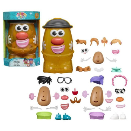 Potato Head Méga patate coffret avec 42&nbsp;pieces dont une boîte de rangement, jouets préscolaires créatifs pour enfants, des