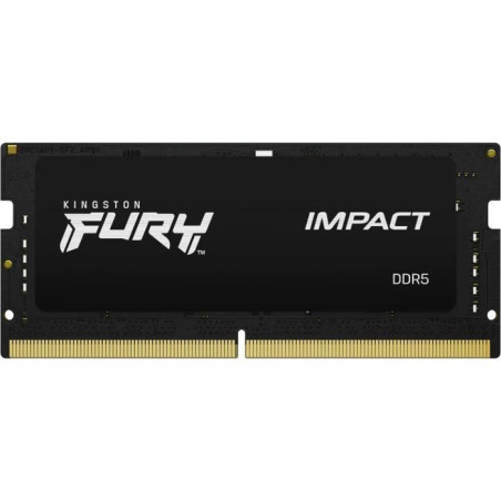 Kit mémoire - Kingston - Kingston FURY Impact - DDR5 - kit - 32 Go: 2 x 16 Go - SO DIMM 262 broches - 5600 MHz / PC5-44800 - m