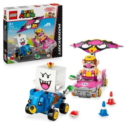 LEGO Super Mario 72038 Mario Kart – Wario et Roi Boo - Jeu de Construction des 8 ans