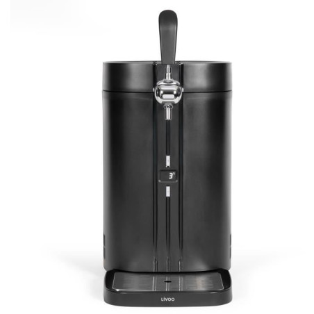 Tireuse a biere - LIVOO - DOM511 - 60W - Pour fûts de 5L auto-pressurisés - Conservation 30j - 3 a 12°C - Plateau égouttoir