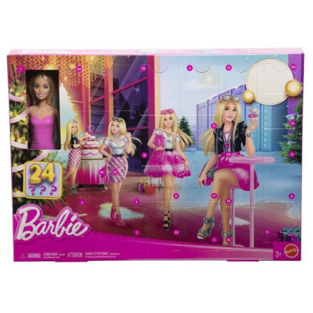Calendrier de l'Avent Barbie Fashionistas, avec 24&nbsp;pieces et accessoires, Barbie, Mattel JFL63, des 3 ans