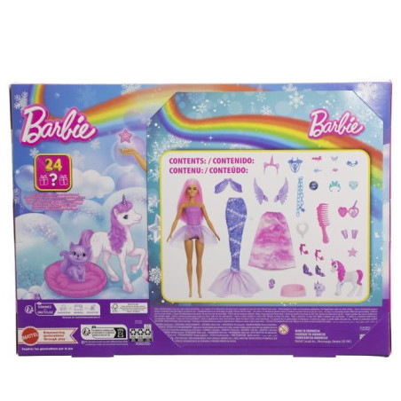 Barbie - Calendrier de l'Avent - Avec poupée mode et 24&nbsp;surprises - Barbie - JFL66