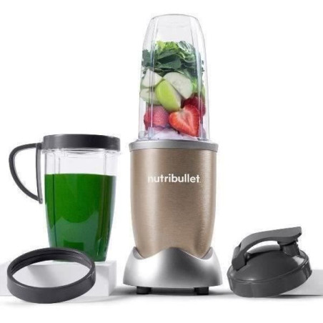 Blender personnel - NUTRIBULLET - NB907CP - 900W - 2 tasses + 2 couvercles + anneau - Doré