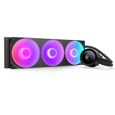 Watercooling - NZXT - RL-KR360-B2 - Kraken Plus 360 RGB - Écran carré 1.54 personnalisable et ventilateurs RGB - Noir