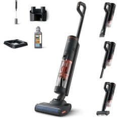 Aspirateur balai laveur 2-en-1 - PHILIPS - XW6264/11 - Série 6000 PowerCyclone Aqua - Noir/Corail