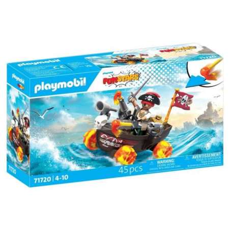 PLAYMOBIL 71720 Kart bateau de pirate, Funstars, 45 pieces, Des 4 ans