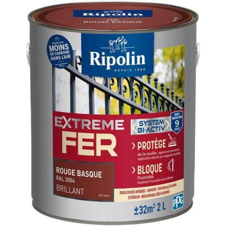 Extreme fer rouge basque RAL 3004 brillant - RIPOLIN - 2 L