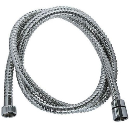 Flexible de douche - ROUSSEAU - Écrous métal - Sertis de sécurité - Longueur 1m50 - Inox chromé simple agrafage
