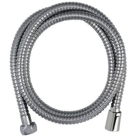 Flexible de douche - ROUSSEAU - Écrou métal anti-torsion - Sertis de sécurité - Longueur 1m75 - Inox chromé simple agrafage