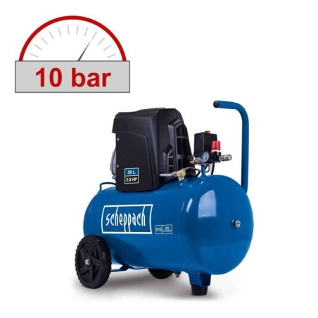 Compresseur d'air horizontal SCHEPPACH HC65 - 50L - 220 L/min - 1500 W - 10 bars