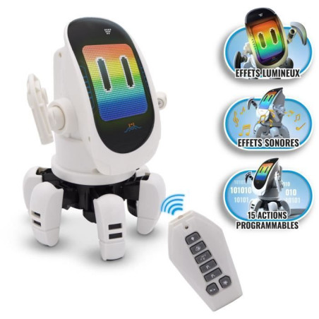Robot radiocommandé - YCOO - Octobot RC - 19 cm - Multidirectionnel - 15 actions programmables - Des 5 ans