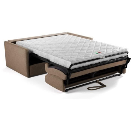 Canapé convertible express - 3 places - SMALL - Tissu beige - 168 x 98 x 86 cm