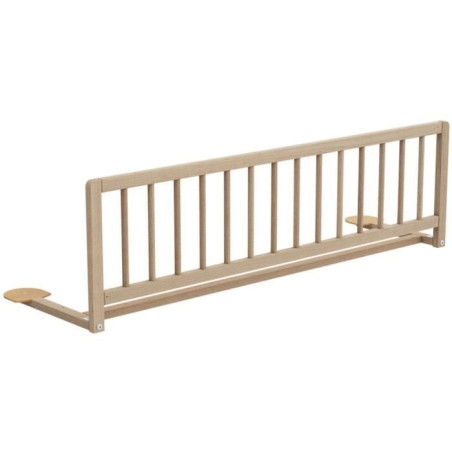 WEBABY - Barriere de lit enfant en bois SIDO - 117 x 34,5 x 31 cm Hetre Brut -