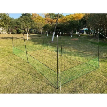 Kit filet clôtures pour poules - ZOLUX - 12m x 125 cm - Piquets en H - Porte d'acces - Sardines incluses