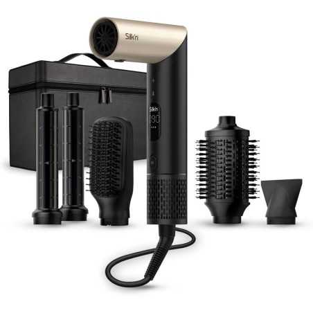 Seche-cheveux - Silk'n - Silky Air Flex - Noir-Or - 110000 tours/min - 5 accessoires