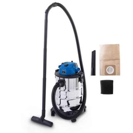 Aspirateur eau et poussiere VC25 - 1200W - Cuve inox 25L - SCHEPPACH