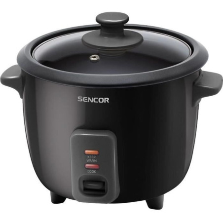 Cuiseur a riz électrique Sencor SRM 0601BK - 0,6 L - Cuisson vapeur automatique - Maintien au chaud - Noir