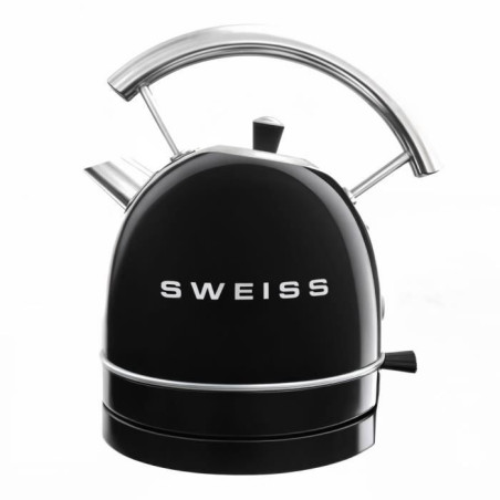 Bouilloire vintage - SWEISS - KTL9 - 2200 W - 1,8 L - Socle 360° - Noir