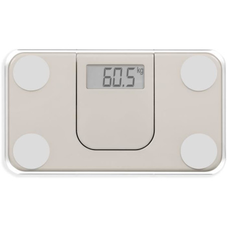 Mini pese-personne électronique - LIVOO - DOM532C - Max 180 kg - LCD - Verre trempé - Marche arret automatique - Creme
