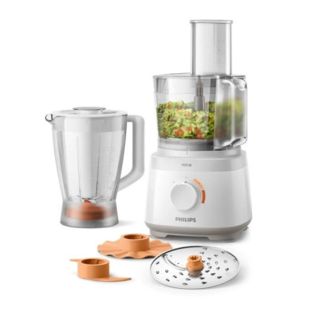 Robot cuisine - PHILIPS - HR7320/00 - robot multifonction S‚rie 3000 - 700W - bol de 2.1L - Blanc
