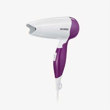 Sèche Cheveux de Voyage Severin - 1200W - Blanc/violet
