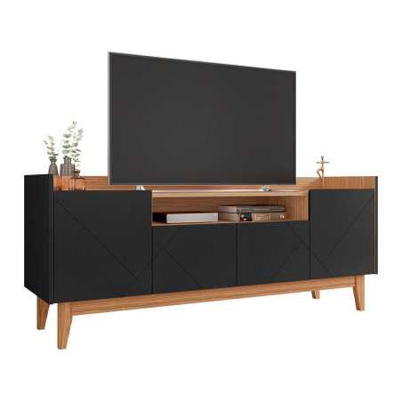 Meuble Tv en Mélamine Adria Casa D - 1,58m - 60" Maximum - Black/noce