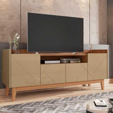 Meuble Tv en Mélamine Adria Casa D - 1,58m - 60" Maximum - Champagne/cedar