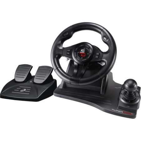 Volant de course - SUPERDRIVE - GS550 - Avec pédalier - Levier de vitesses - Vibrations - Multi-plateformes