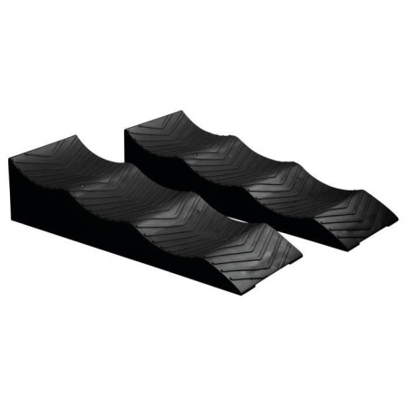 Cales pour camping-car - OPTIMA - 3 niveaux 4 / 7 /10 cm - 2500 Kg max par cale - Sac de rangement inclus - X2