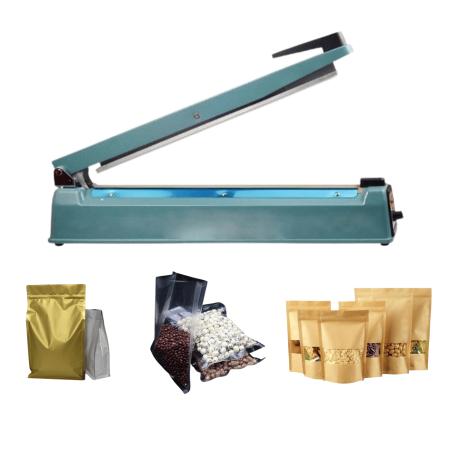 Soude Sac Métallique Vista - pour Sachets Plastiques, Aluminium, Emballage Alimentaire - 40 Cm - 220V-240V - 600W - Bleu