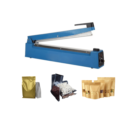 Soude Sac Métallique Vista - pour Sachets Plastiques, Aluminium, Emballage Alimentaire - 40 Cm - 220V-240V - 600W - Bleu
