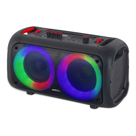 Enceinte Portable Rechargeable Vista - 2 X 6,5" + 1"Bluetooth - USD - SD - FM - TWS - Micro - 40W - 4500W - Noir