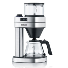 Cafetière Filtre Caprice Severin - Machine à Café avec Sélecteur D'arôme - Jusqu'à 8 Tasses - 1450 W - 1,2 L - Inox/noir