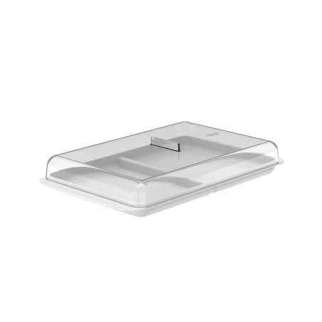 Ou - Double Boîte de Stockage pour Frigo Break - Boîte à Charcuterie avec Couvercle - 27,7 x 16,5 x 5,5 Cm - Blanc