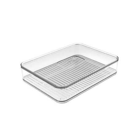 Ou - Boîte de Stockage pour Frigo Clear Fresh - Boîte à Charcuterie avec Couvercle - 20 x 15 x 4,2 Cm - Naturel