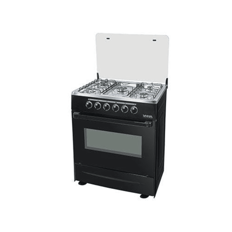 Cuisinière à Gaz 5 Feux - Four à Gaz 105l - Vista - Noir/inox