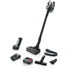 Aspirateur Balai Multifonction Bosch - Aspirateur Rechargeable Unlimited Gen 2, Serie 8 - 18V - 65mn d'Autonomie - Blanc