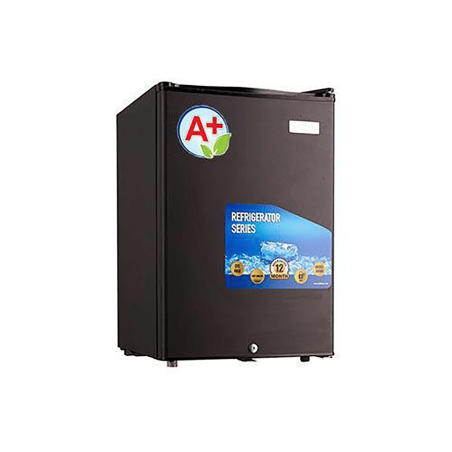 Frigo Bar 1 Porte Vista - Mini Réfrigérateur avec Bac à Legumes et Compartiment Congélation - 80L - Gris Métallisé/Blanc