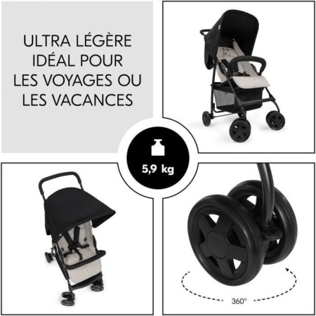 Poussette Canne Hauck Rapid 4D – Tout-Terrain Dès La Naissance Jusqu'à 22 Kg, Pliable Compact, UPF 50+, Porte-Gobelet Inclus