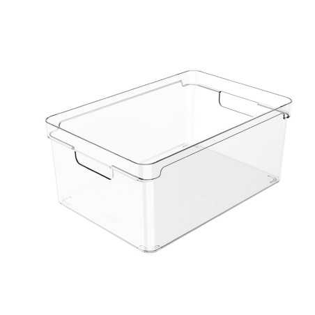 Ou - Bac de Rangement Clear - Bac de Rangement pour Réfrigérateur/placard en Plastique Transparent - 7,5 L - 30 x 20 x 13 Cm