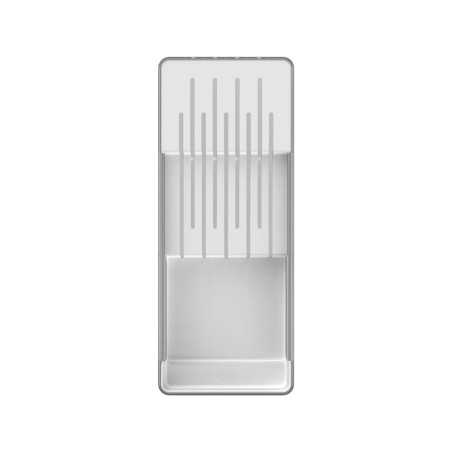 Ou - Range-Couteaux Clear Drawers - Porte Couteaux pour Tiroirs en Plastique - Pour 9 Couteaux - 37,5 x 15 x 5,6 Cm - Blanc