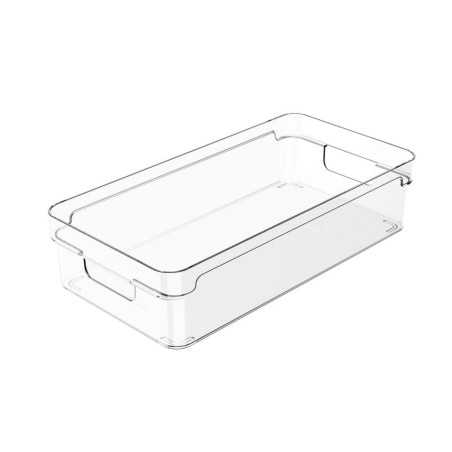Ou - Bac de Rangement Clear - Bac de Rangement pour Réfrigérateur/placard en Plastique Transparent - 2,8 L - 30 x 15 x 7 Cm
