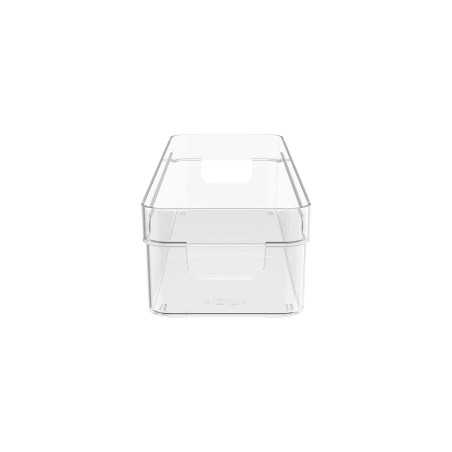 Ou - Bac de Rangement Clear - Bac de Rangement pour Réfrigérateur/placard en Plastique Transparent - 1,9 L - 30 x 10 x 7 Cm