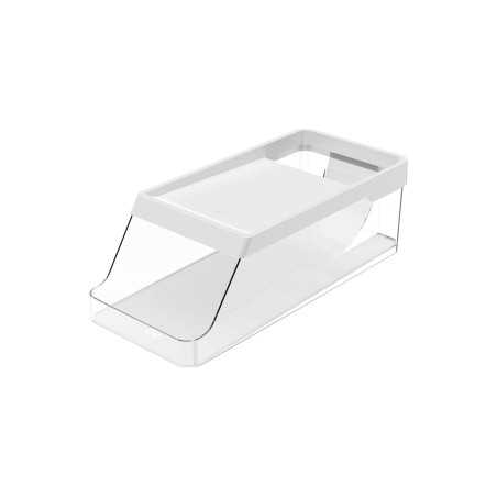 Ou - Organiseur de Cannettes Clear Fresh - Rouleau à Cannettes en Plastique pour Réfrigérateur - Pour 9 Cannettes - Blanc