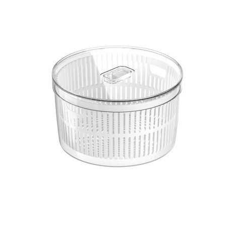 Ou - Essoreuse à Salade Clear Fresh - Égouttoir à Légumes et Organiseur Rond - En Plastique Sans BPA - 5,5 L - Naturel