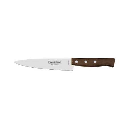 Couteau de Cuisine Traditional 7" avec Manche en Bois Naturel Tramontina - 178 Mm